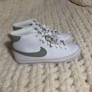 white/green nike blazers